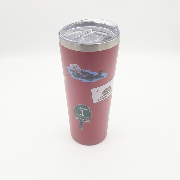 Hearst Castle Red Tumbler With Stickers - Picture 5 of 8